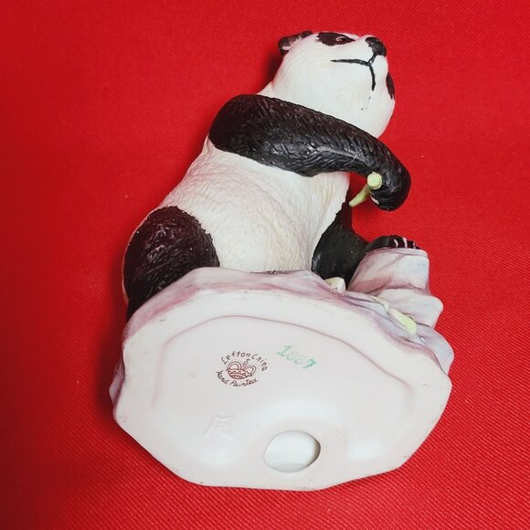 Vintage Lefton Panda with Bamboo Figurine Home Decor - Picture 4 of 12
